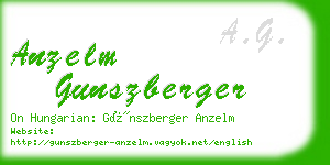 anzelm gunszberger business card